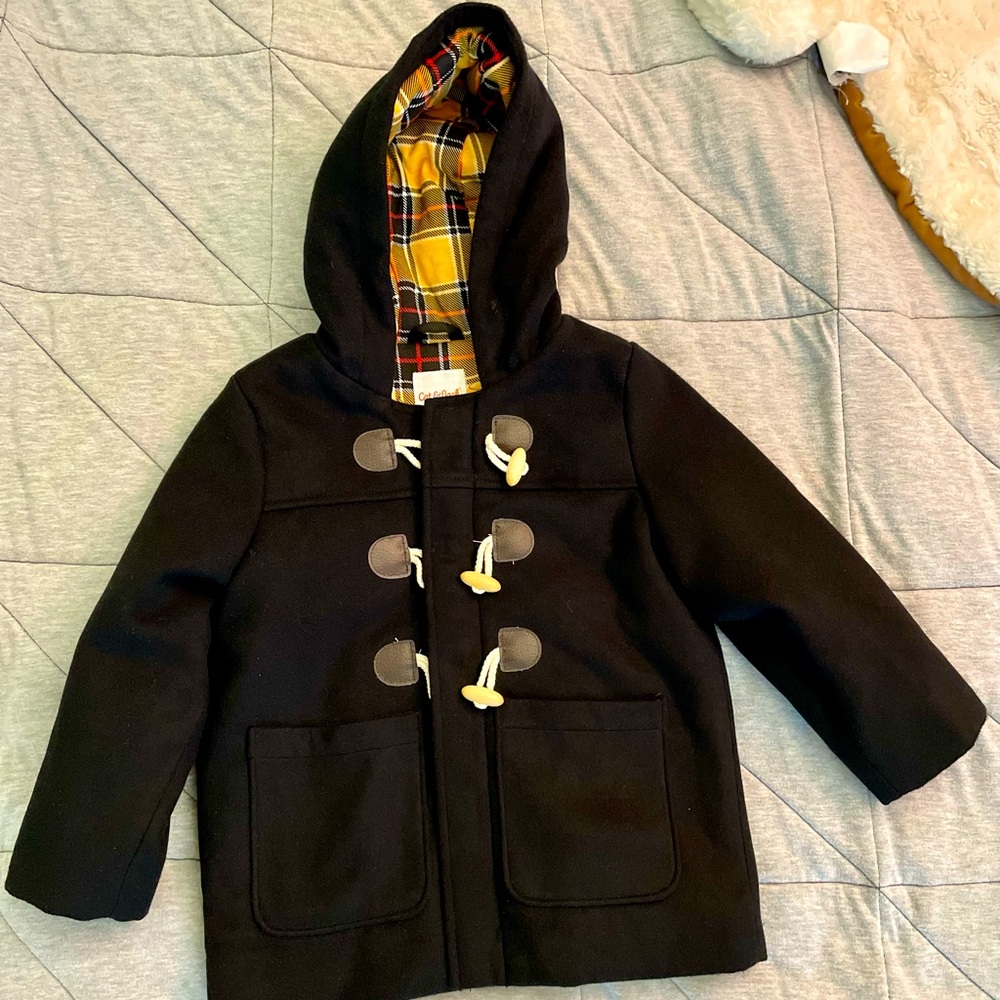 CAT & JACK - 4T black toggle coat - GREAT Condition barley used